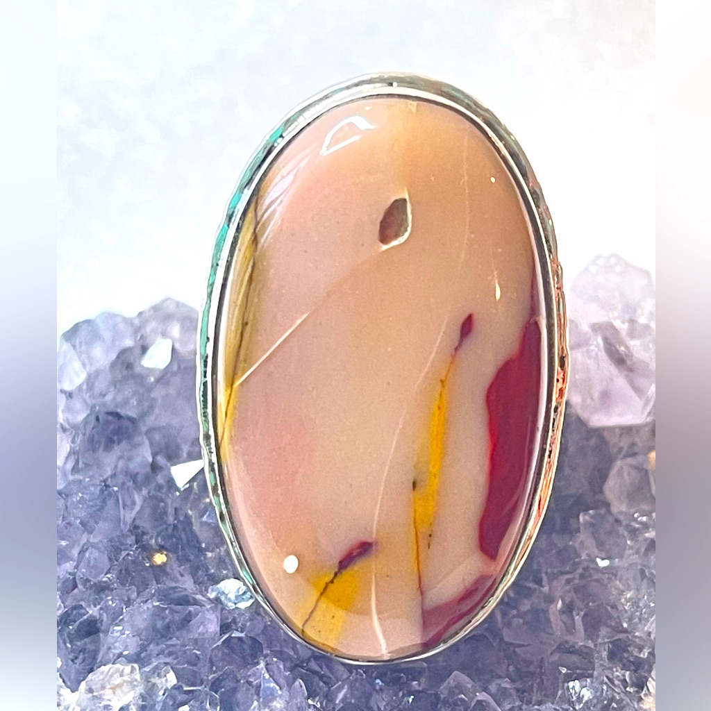 Mookite Jasper Natural Gemstone Solid Sterling Silver Size 6